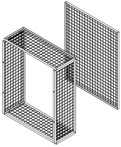 Inverter Security Cage - 1000x1260x400mm